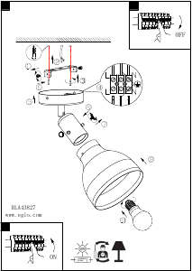 Bruksanvisning Eglo 43827 Lampa