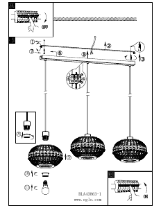 Bruksanvisning Eglo 43863 Lampa