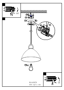 Bruksanvisning Eglo 43878 Lampa