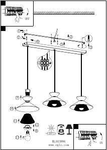 Bruksanvisning Eglo 43886 Lampa