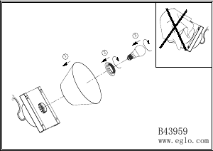 Bruksanvisning Eglo 43959 Lampa