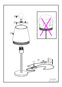 Bruksanvisning Eglo 43977 Lampa