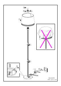 Bruksanvisning Eglo 43978 Lampa