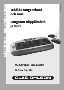 Bruksanvisning Clas Ohlson KBS-2680RP Tangentbord