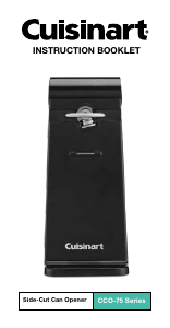 Manual de uso Cuisinart CCO-75 Abrelatas