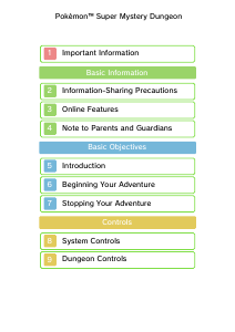 Manual Nintendo 3DS Pokemon Super Mystery Dungeon