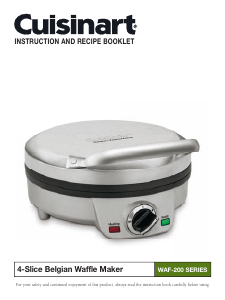 Manual de uso Cuisinart WAF-200P1 Gofrera