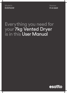 Manual Esatto EVD700W Dryer