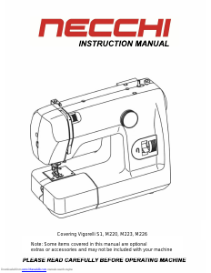 Manual Necchi M223 Sewing Machine