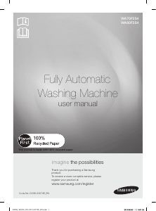 Manual Samsung WA80F5S4UWAH Washing Machine