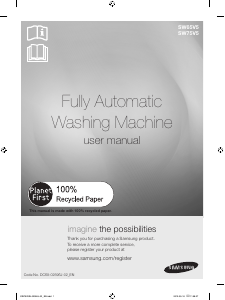 Manual Samsung SW65V5WFP/YL Washing Machine