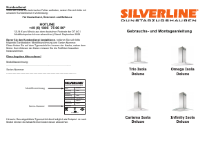 Bedienungsanleitung Silverline Trio Isola Deluxe Dunstabzugshaube
