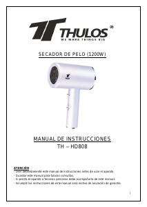 Manual de uso Thulos TH-HD808 Secador de pelo