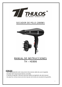 Manual Thulos TH-HD806 Hair Dryer