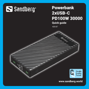 Наръчник Sandberg 420-87 Преносимо зарядно устройство