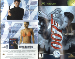 Handleiding Microsoft Xbox 007 - Everything or Nothing