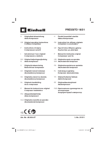 Manual Einhell PRESSITO 18/21 Compresor