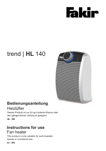 Handleiding Fakir HL 140 Trend Kachel