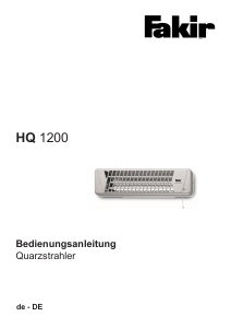 Handleiding Fakir HQ 1200 Kachel