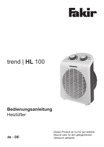 Handleiding Fakir HL 100 Trend Kachel