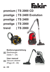 Manual Fakir TS 2000 Trend Vacuum Cleaner
