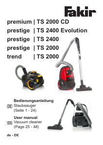 Handleiding Fakir TS 2400 Prestige Stofzuiger