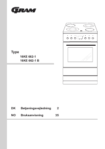 Brugsanvisning Gram 16KE 662-1 Komfur