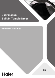 Manual Haier HDBI H7A2TBEX-80 Dryer