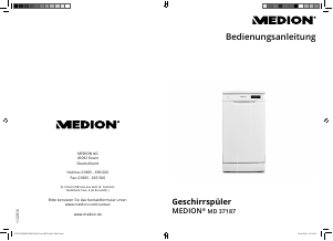 Bedienungsanleitung Medion MD 37187 Geschirrspüler