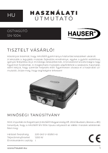 Használati útmutató Hauser SN-1004 Gofrisütő