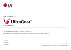 Handleiding LG 32GQ950P-B UltraGear LED monitor