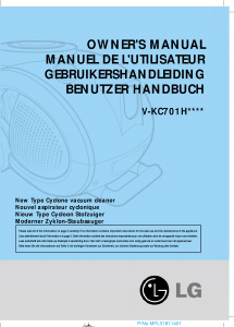 Manual LG V-KC701HTR Vacuum Cleaner
