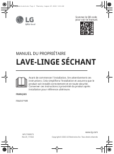 Mode d’emploi LG F864V36WR Lave-linge séchant