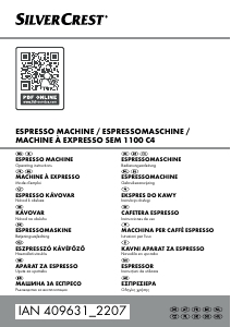 Priručnik SilverCrest IAN 409631 Aparat za espresso