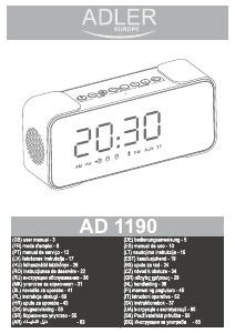 Manual Adler AD 1190 Rádio relógio