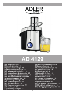Handleiding Adler AD 4129 Sapcentrifuge