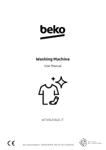 Handleiding BEKO WTX91436AI-IT Wasmachine