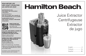 Manual Hamilton Beach 67501 Juicer