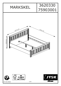 Manual JYSK Markskel Bed Frame