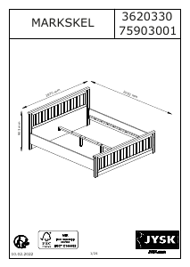 Manuale JYSK Markskel Struttura letto