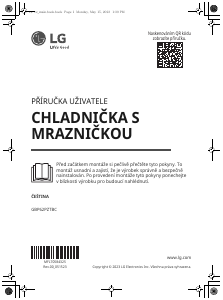 Manuál LG GBP62PZTBC Lednice s mrazákem