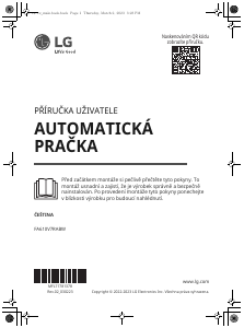 Manuál LG FA610V7RABW Pračka