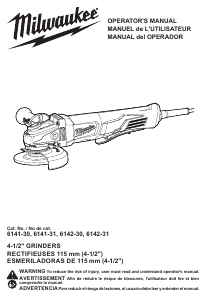 Mode d’emploi Milwaukee 6142-31S Meuleuse angulaire