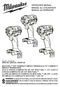 Manual Milwaukee 2854-22R Impact Wrench