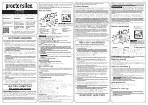Manual de uso Proctor Silex 14250 Plancha