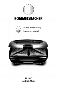 Bedienungsanleitung Rommelsbacher ST 1000 Kontaktgrill