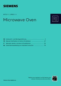 Mode d’emploi Siemens BF722R1W1 Micro-onde