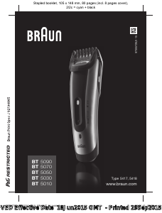 Brugsanvisning Braun BT 5030 Skægtrimmer