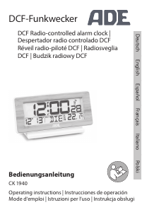 Bedienungsanleitung ADE CK 1940 Wecker