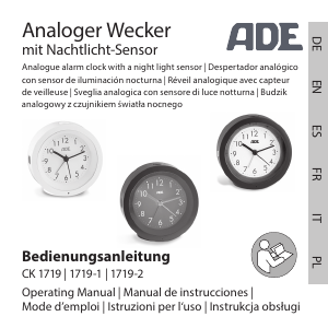 Manual ADE CK 1719 Alarm Clock
